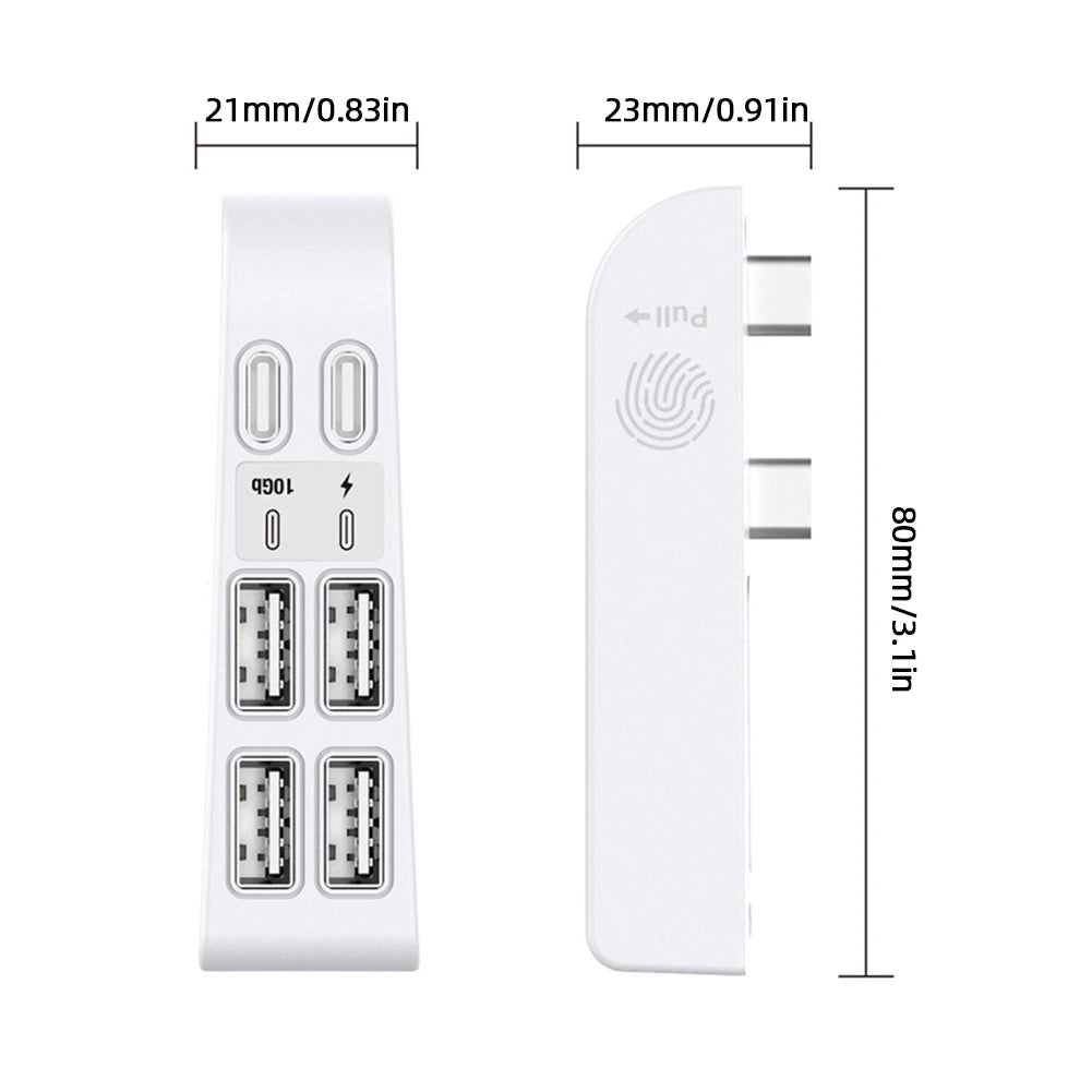 PlayStation 5 Slim 6-Port USB and USB-C Expansion Hub