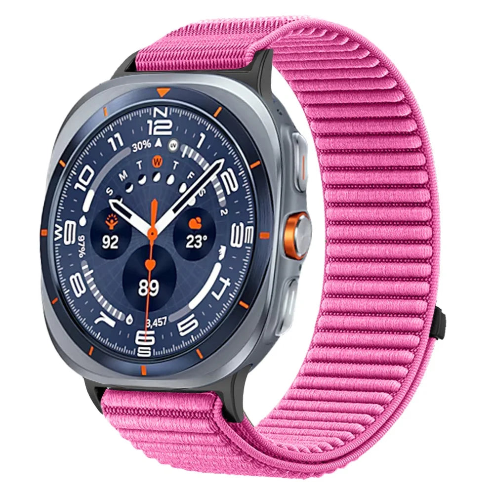 Breathable Nylon Watch Strap with Hook-and-Loop Fastener for Samsung Galaxy Watch Ultra 2