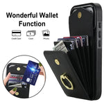 All-in-One Leather Flip Case with Ring & Slots for iPhone 17 Series