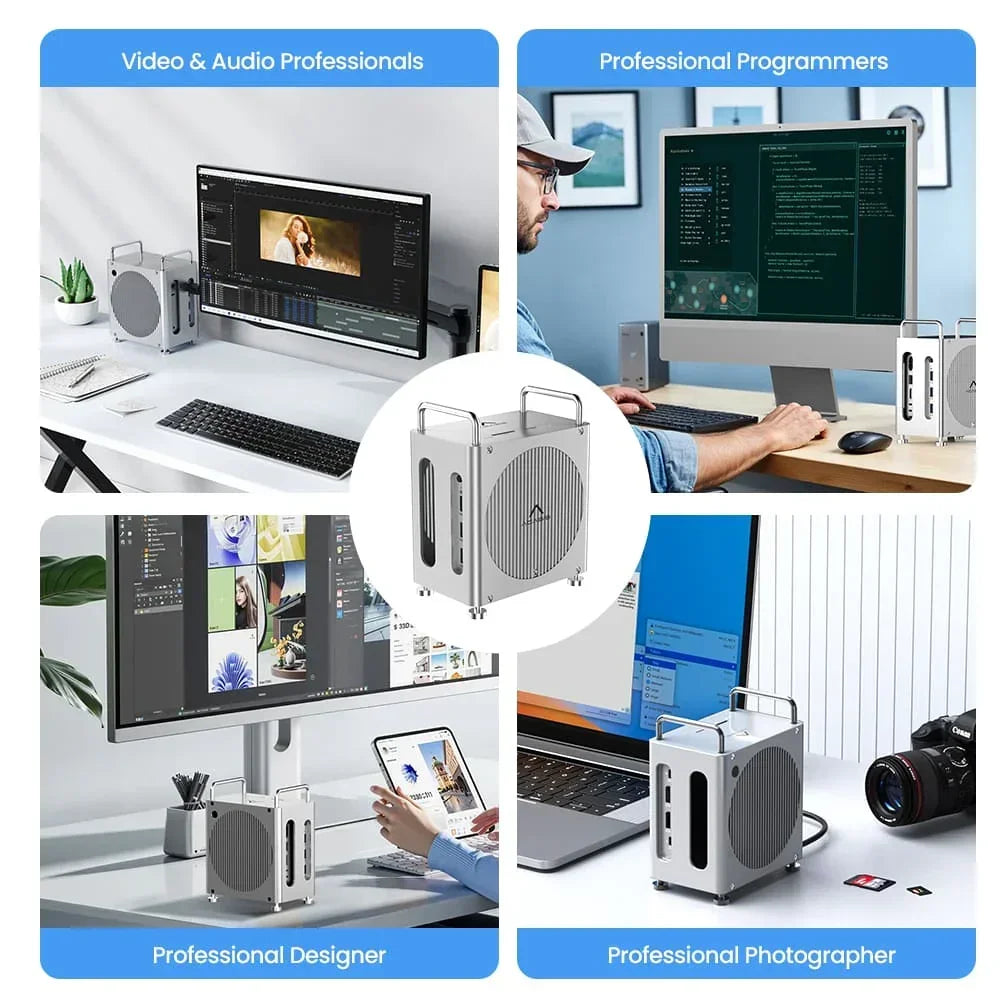 Acasis 8-Port USB-C Docking Station with Dual NVMe Enclosures