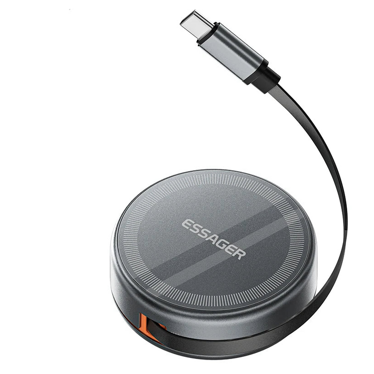 Essager Magnetic Charger with Retractable USB-C Cable