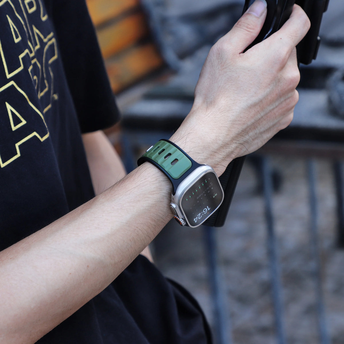 Perforated Silicone Sport Band with Ventilation Holes for Apple Watch