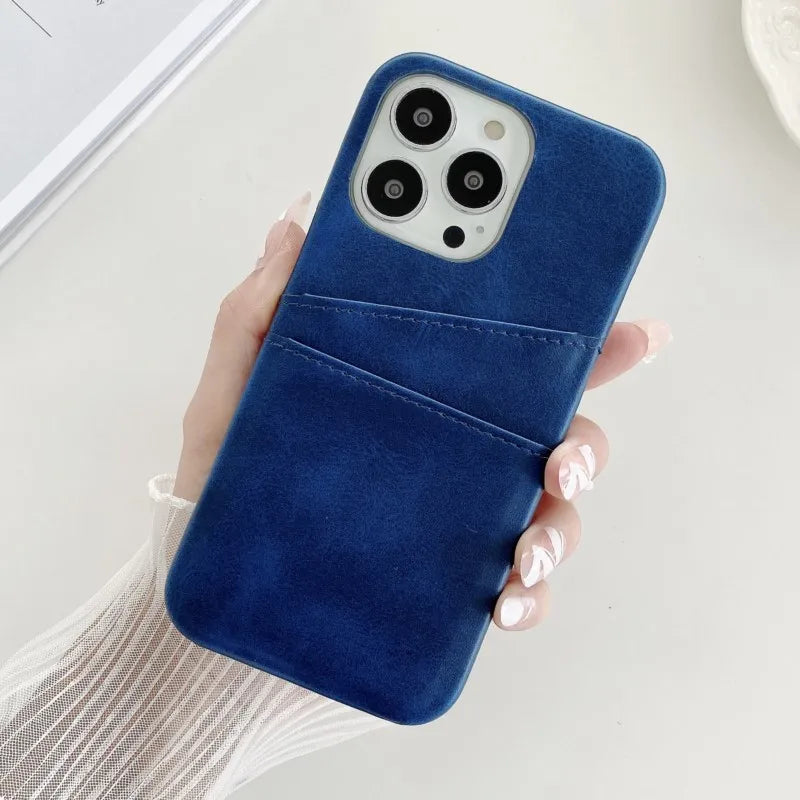 Elegant PU Leather Wallet Phone Case for iPhone 16 Series