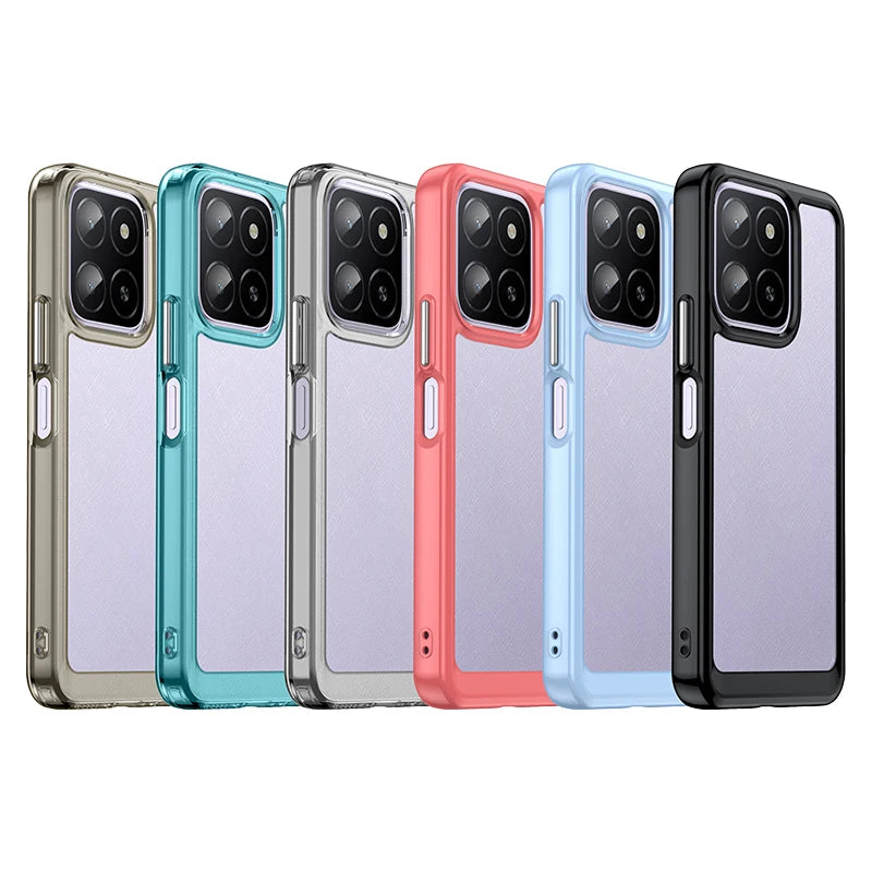 Honor X6B Shockproof Case with Hard Translucent Soft Edges