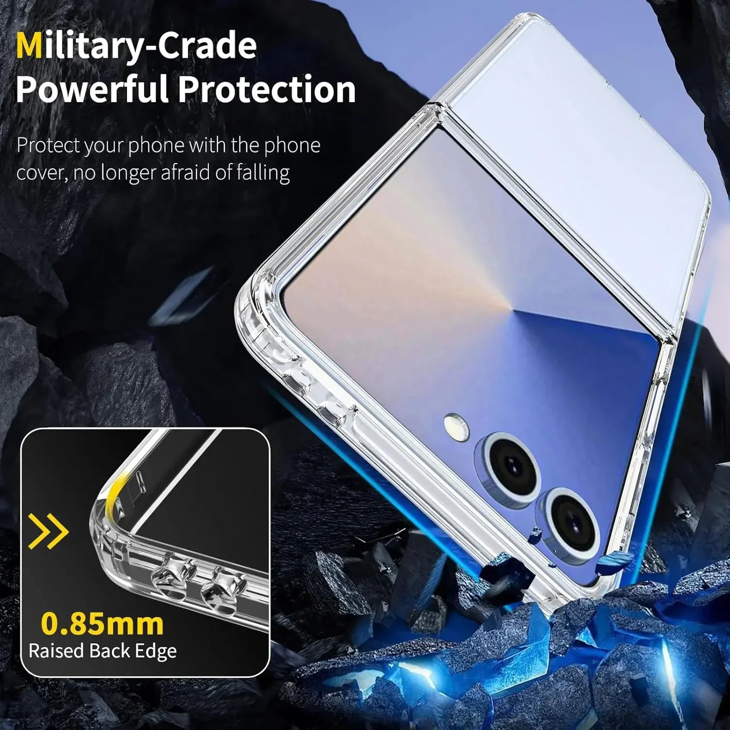 Shockproof Clear Magnetic Case for Samsung Galaxy Z Flip 7
