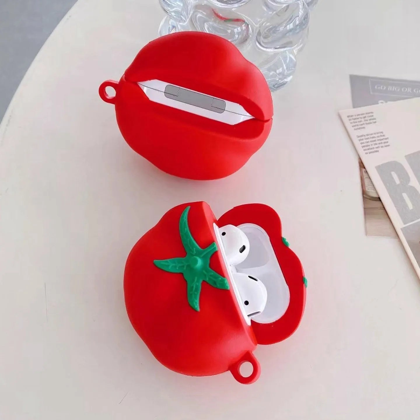Soft Silicone Tomato Design Case for AirPods Pro 2