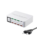 ASOMETECH 100W GaN Multi-Port USB Charger 8 Ports with Quick Charge and Digital Display