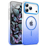 MagSafe Shockproof Transparent Case with Glitter Design for iPhone 17 Series