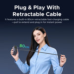 UGREEN 160W Smart Display GaN Charger Retractable USB-C Cable