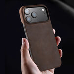 Premium Cowhide Crazy Horse Case for iPhone 17 Series