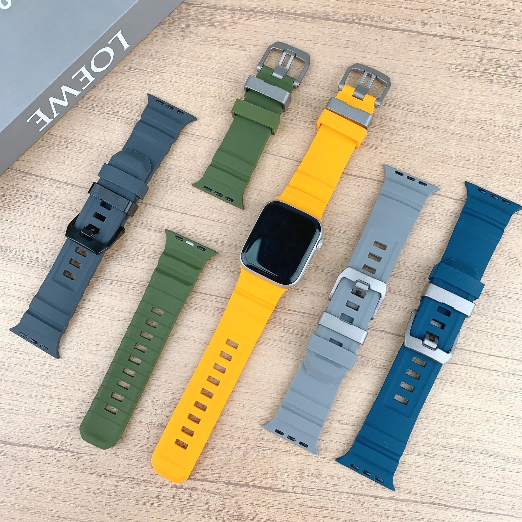 Durable Silicone Sport Strap for Apple Watch