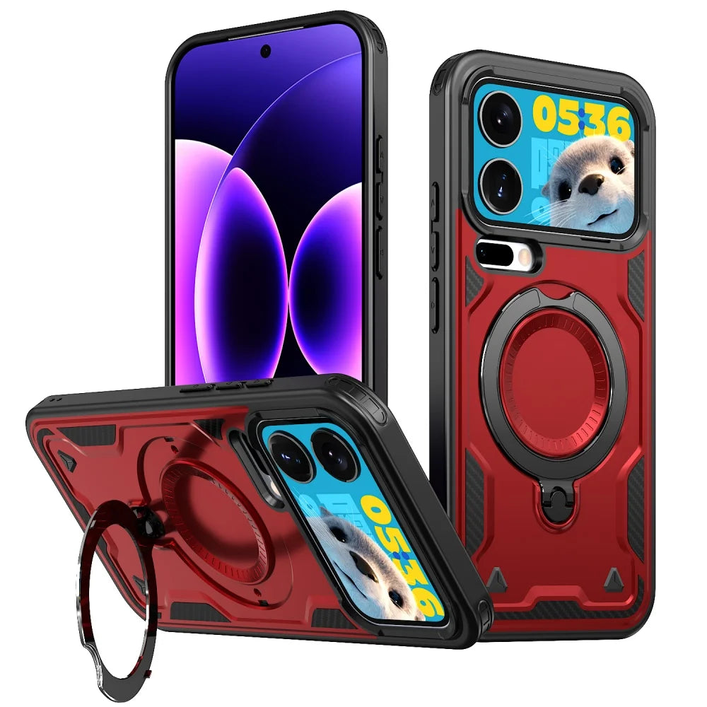 Xiaomi 17 Series Heavy Duty Magnetic Case with Rotating Ring Stand