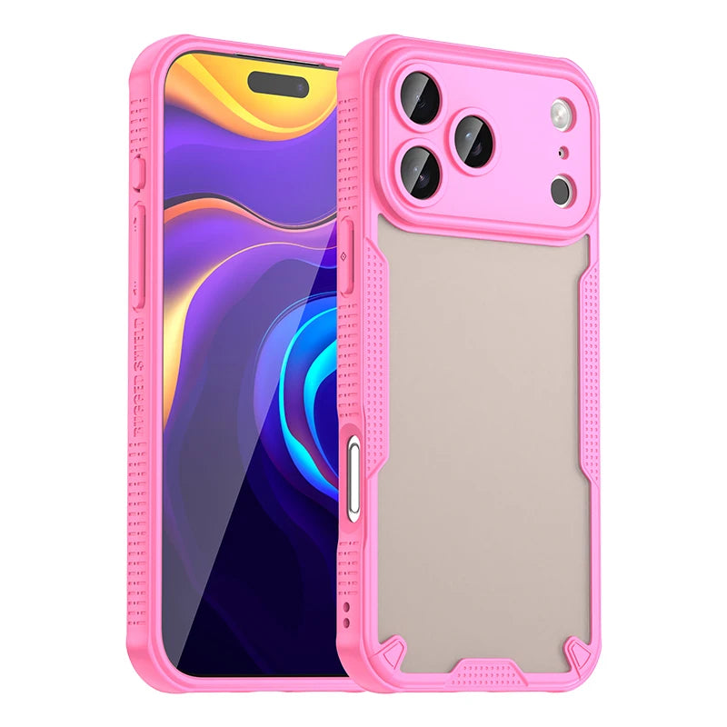 Semi-Transparent PC + TPU Case with Lens Guard for iPhone 17 Series