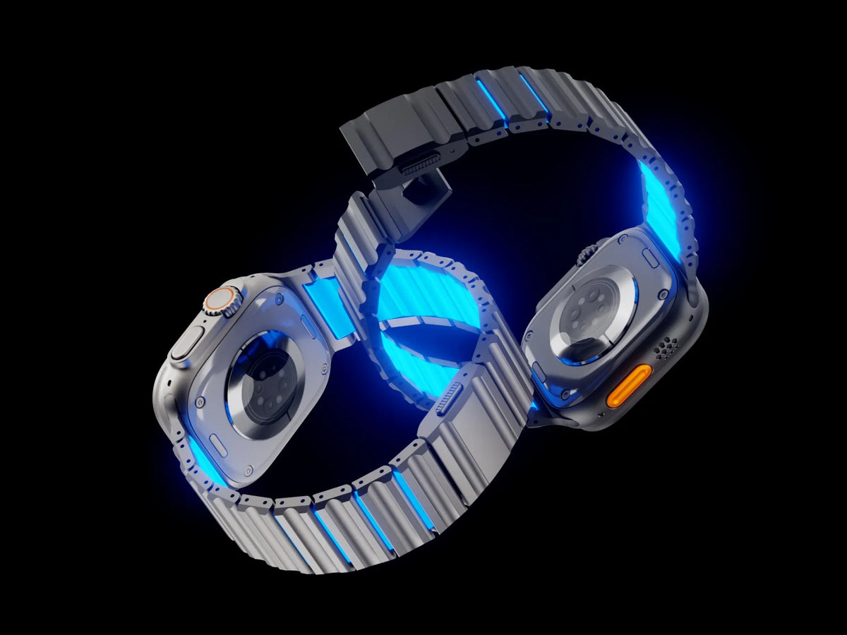Metal Link Band with Magnetic Quick-Release for Apple Watch