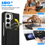 Samsung Galaxy Z Fold 6 Protective Case with Tempered Glass and Stand Holder