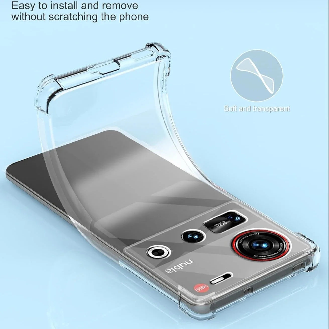 ZTE Nubia Z70 Ultra Protective TPU Case with Reinforced Corners