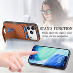 Carbon Fiber Pattern Magnetic Leather Wallet Case with Invisible Kickstand for iPhone 17 Series