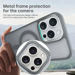 Matte Transparent MagSafe Case with Metal Camera Frame for iPhone 16 Series