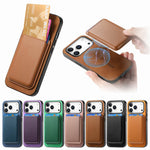 Premium 2-in-1 MagSafe Leather Wallet Case with Card Slot for iPhone 17 Series