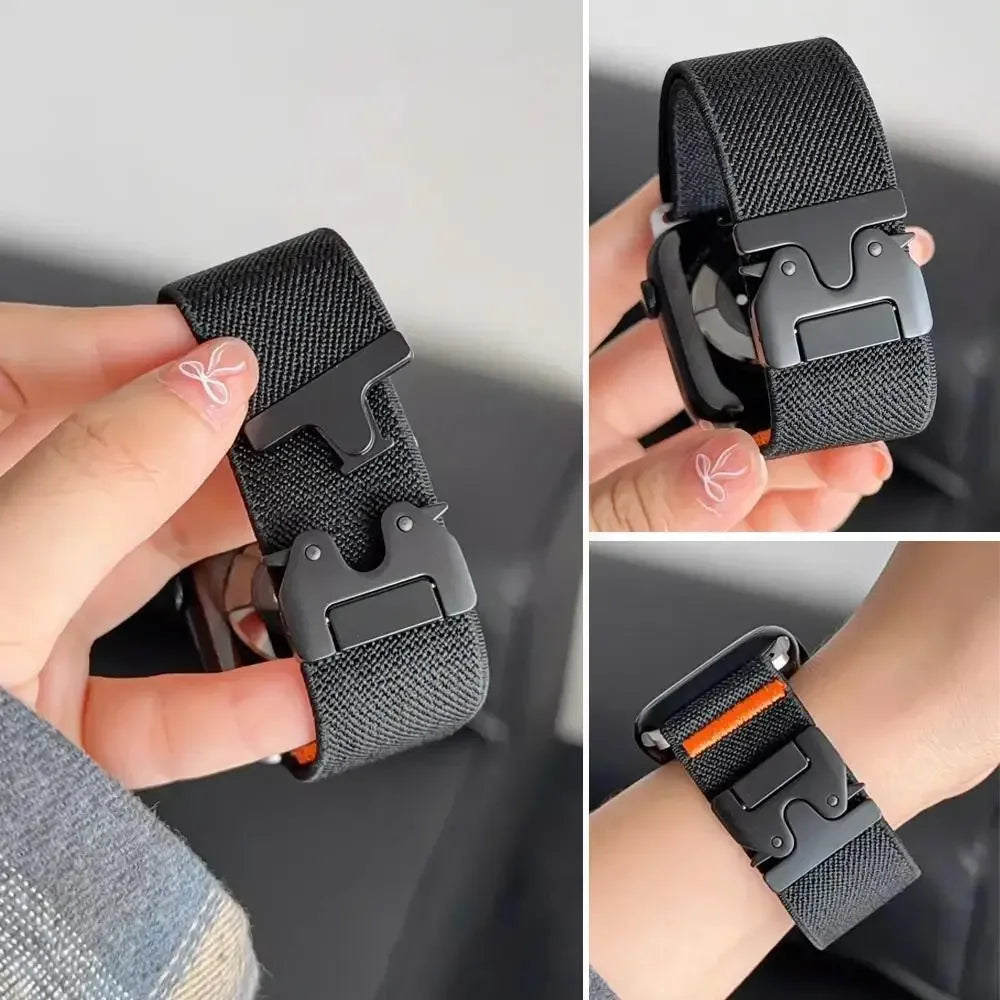 Stretchy Braided Nylon Strap for Apple Watch