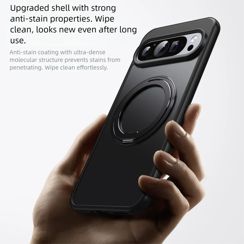 Premium Transparent Magnetic Case with 360° Rotating Stand for Google Pixel 10 Series