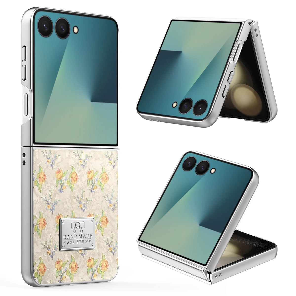 Shockproof Embossed Leather Case for Samsung Galaxy Z Flip 8