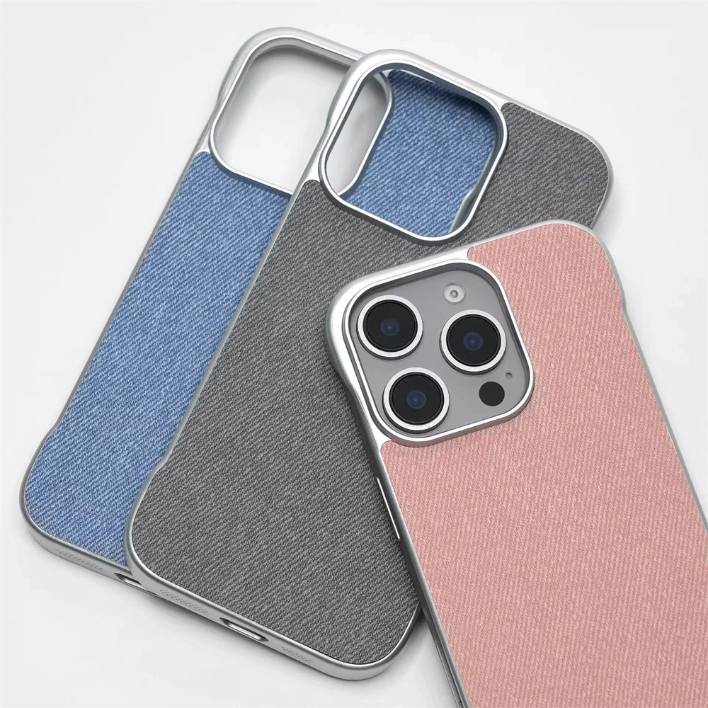 Cloth Texture Slim Case for iPhone 16 Series
