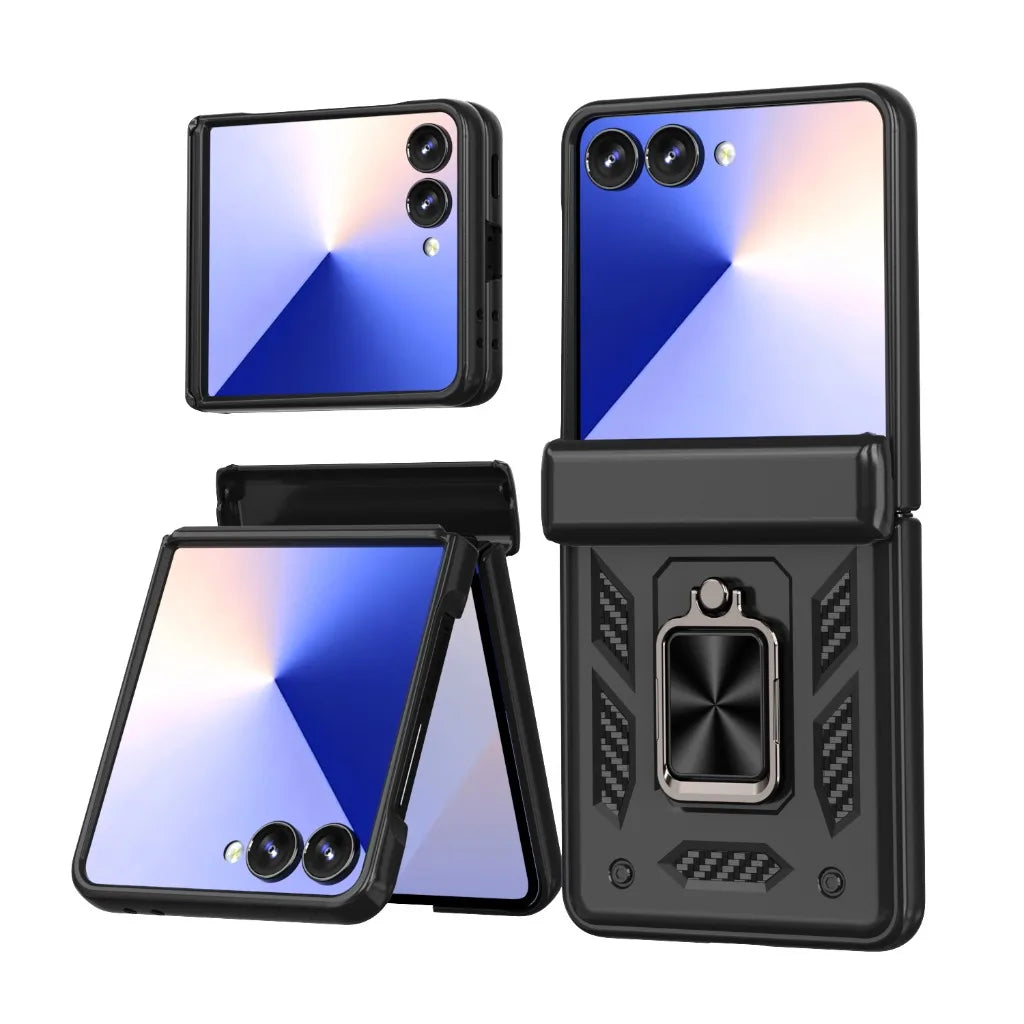 Samsung Galaxy Z Flip 7 Shockproof Armor Case with Kickstand