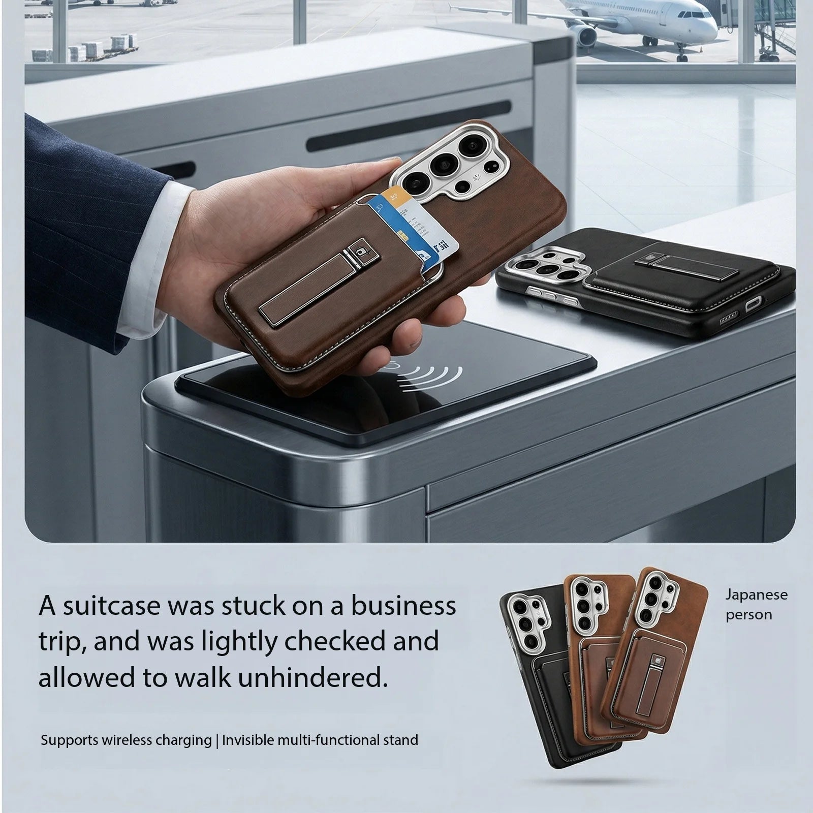 Premium Magnetic Leather Case for Samsung Galaxy S26 Series with Removable Card Holder