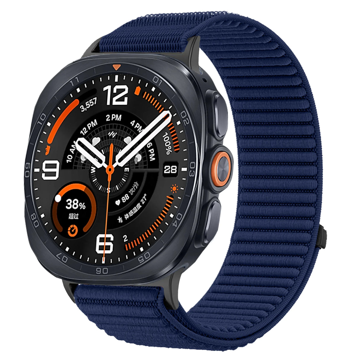 Breathable Ribbed Nylon Watch Strap for Samsung Galaxy Watch Ultra 2