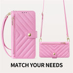 Pebbled Leather Crossbody Wallet Case for Samsung Galaxy S25 Series