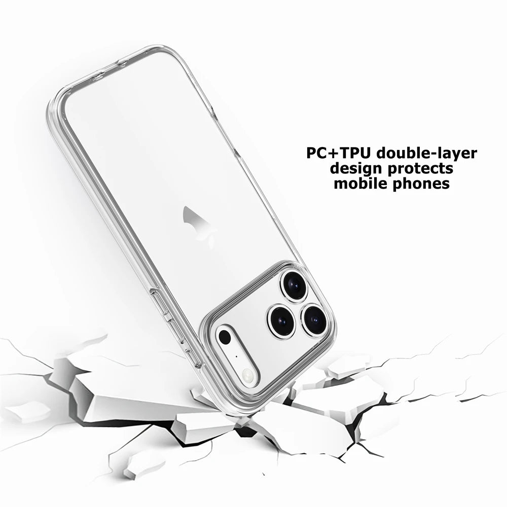 Transparent Camera Lens Protection Case with Raised Bezel Ring for iPhone 18 Series