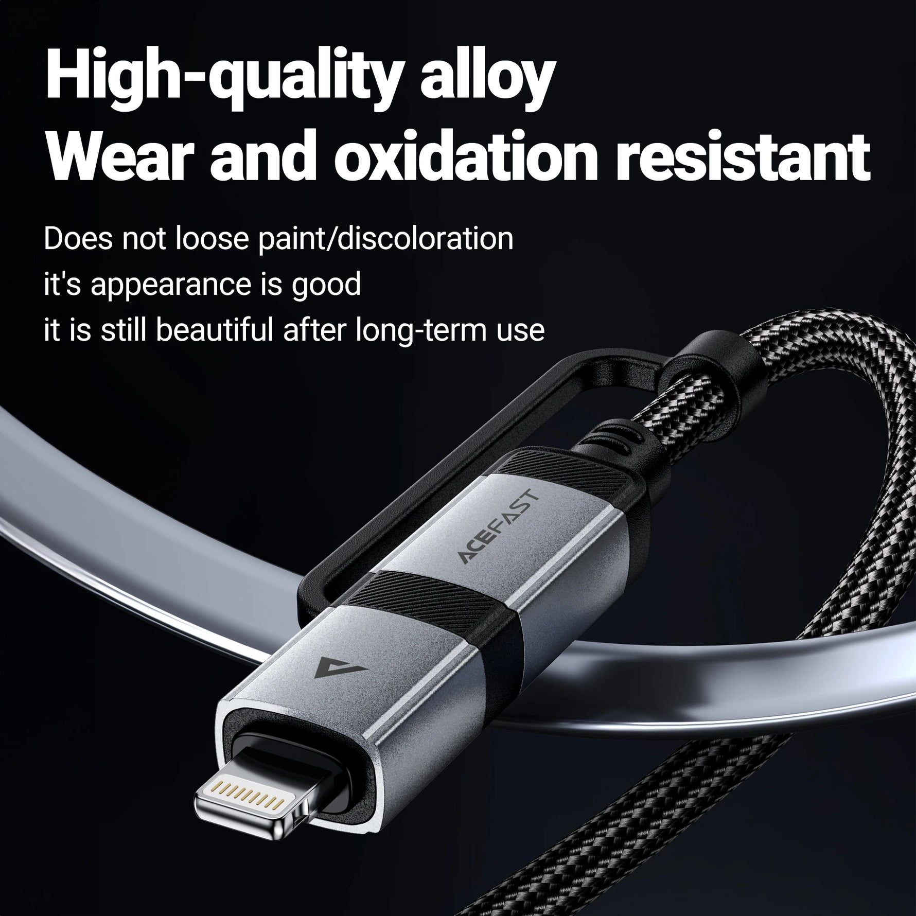 ACEFAST 2-in-1 MFi Certified USB-C to USB-C & Lightning Cable
