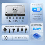 Asometech 160W GaN Charging Station with Wireless Charging