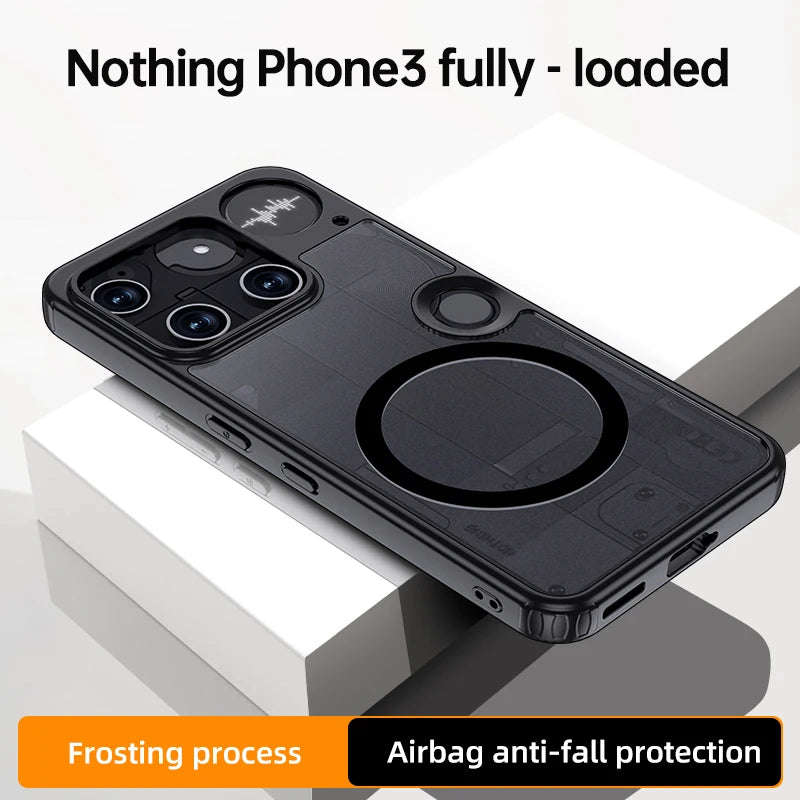 Semi-Transparent Magnetic Hard Case for Nothing Phone 3