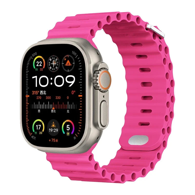 Perforated Silicone Band with Water Drainage for Apple Watch