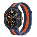 Breathable Nylon Weave Watchband with Hook-and-Loop Closure for Samsung Galaxy Watch Ultra 2