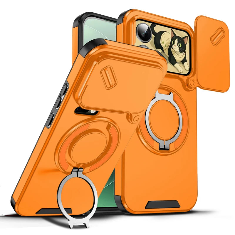 Xiaomi 17 Series Magnetic Case with Rotatable Ring Stand