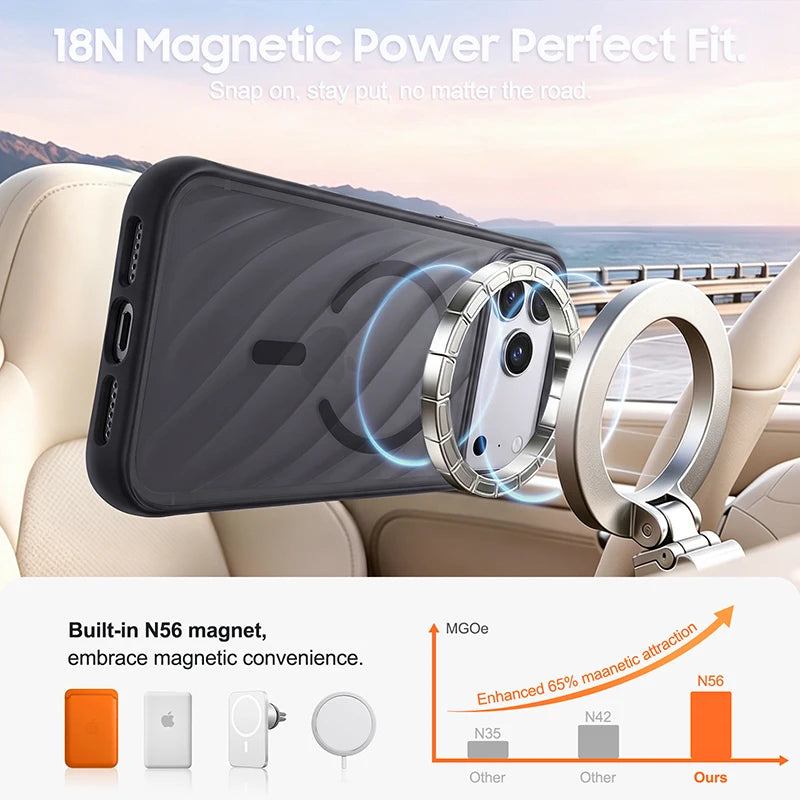 Frosted Semi-Transparent MagSafe Case for iPhone 18 Series