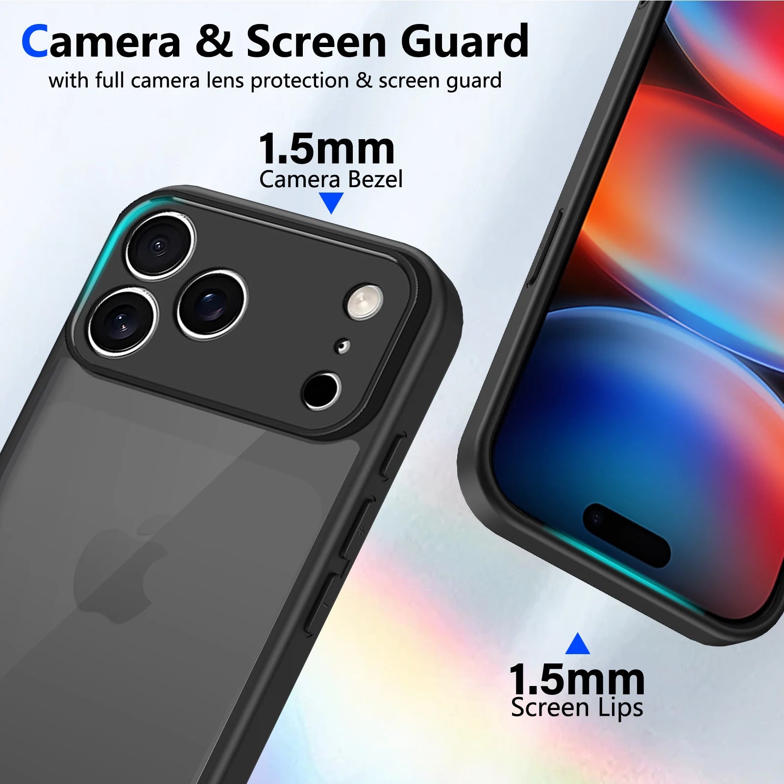 Durable Shockproof Matte Transparent Case with Camera Lens Guard for iPhone 17 Series