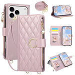 Premium Crossbody Zipper Leather Flip Case for iPhone 17 Series