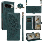 Luxury Embossed Datura Leather Case for Google Pixel 9 Series