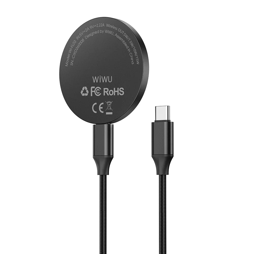 WiWU Wi-P034 15W Kevlar MagSafe-Compatible Wireless Charger