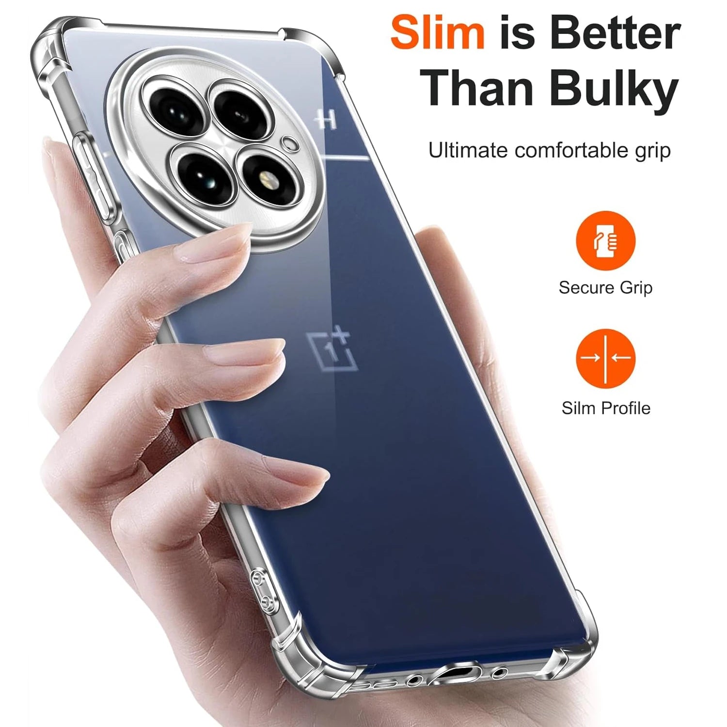 Four-Corner Shockproof TPU Transparent Case for OnePlus 13