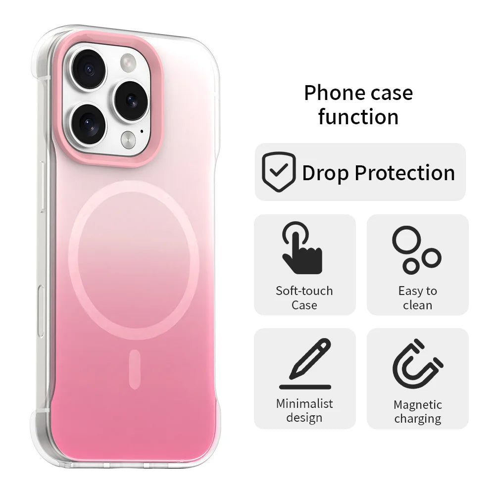 Borderless Gradient Frosted MagSafe Case for iPhone 16 Series