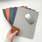 Premium Solid-Color Leather Mouse Pad