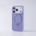 Frosted Matte Shockproof MagSafe Case with Metal Kickstand for iPhone 17 Series