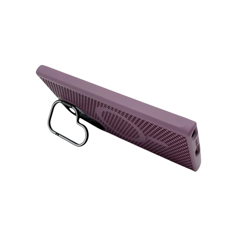 Honeycomb Grid Mesh Cooling Magnetic Phone Case with Lens Protector for Samsung Galaxy S24 Series
