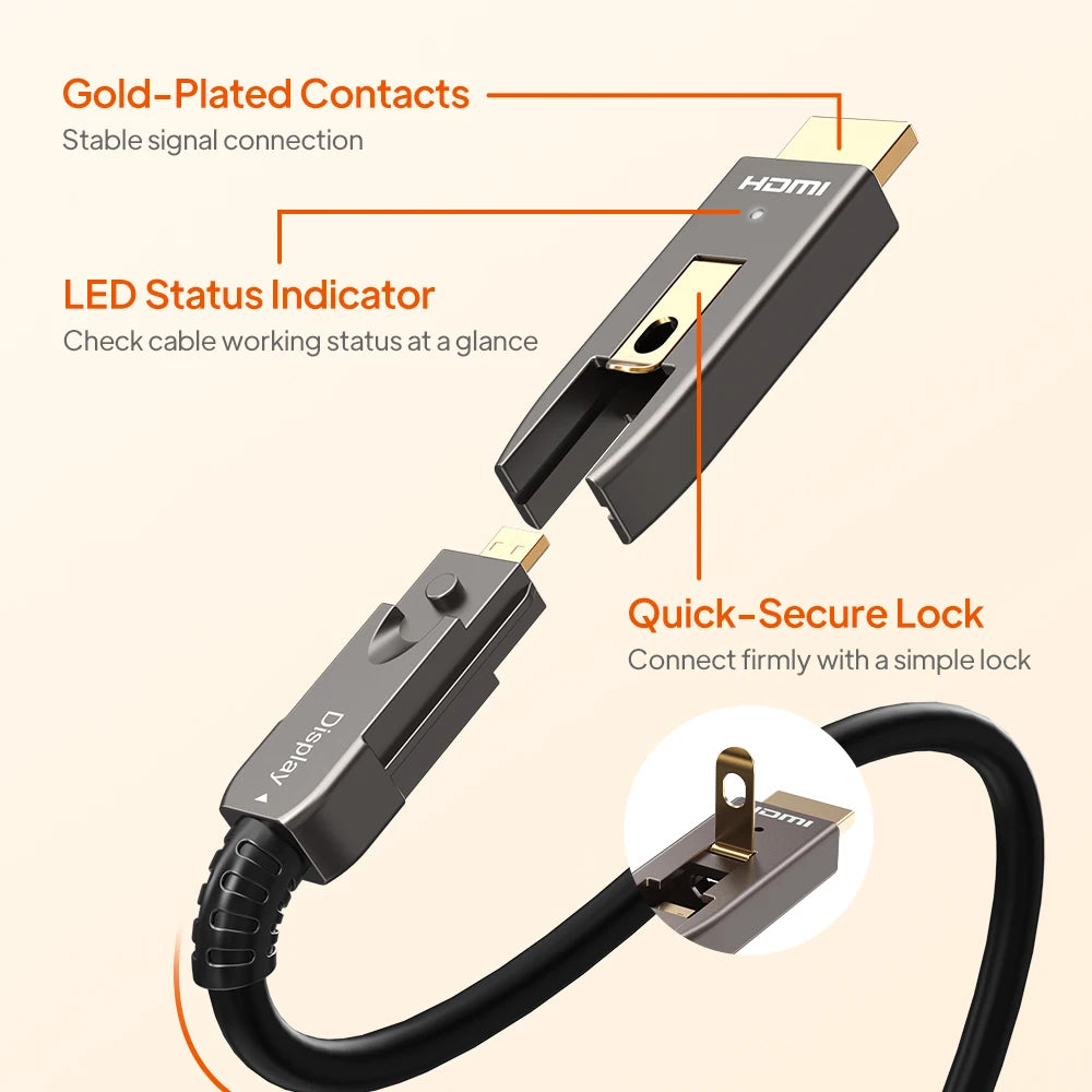 CABLETIME 8K Active Optical HDMI Cable