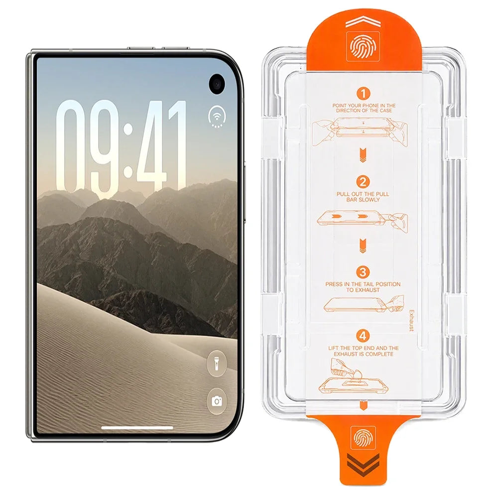 9H Tempered Glass Screen Protector With Auto-Alignment Tray for iPhone Duo